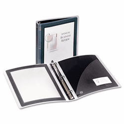 AVE17637 Flexi-View Round-Ring Presentation View Binder, 1-1/2" Capacity, Black By AVERY-DENNISON