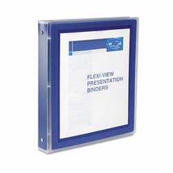AVE17685 Flexi-View Round-Ring Presentation View Binder, 1" Capacity, Navy By AVERY-DENNISON