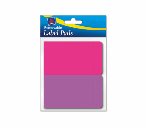 AVE22016 Removable Label Pads, 2 x 3, Assorted, 80/Pack By AVERY-DENNISON