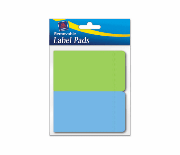 AVE22017 Removable Label Pads, 2 x 3, Assorted, 80/Pack By AVERY-DENNISON