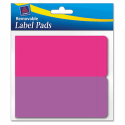 AVE22021 Removable Label Pads, 2 x 4, Assorted, 80/Pack By AVERY-DENNISON
