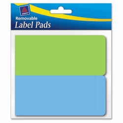 AVE22022 Removable Label Pads, 2 x 4, Assorted, 80/Pack By AVERY-DENNISON