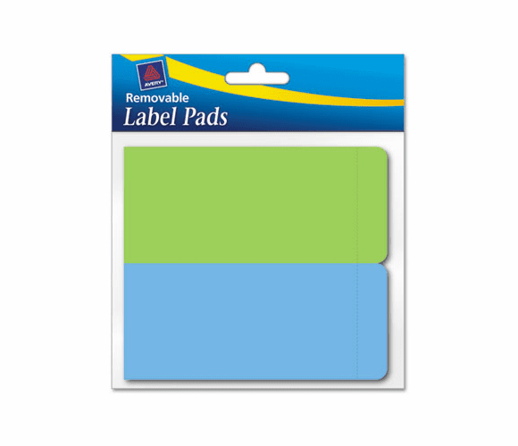AVE22022 Removable Label Pads, 2 x 4, Assorted, 80/Pack By AVERY-DENNISON
