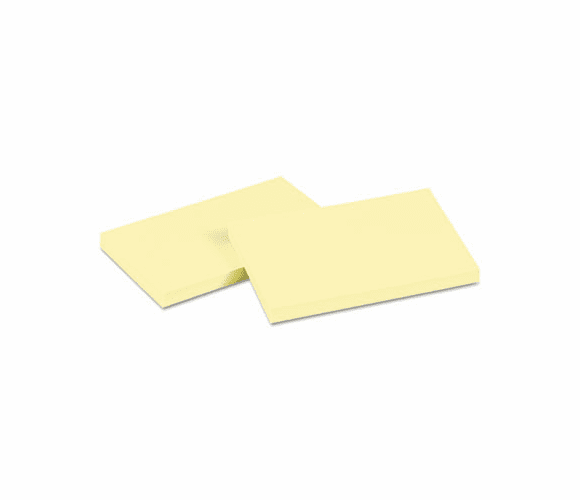 AVE22642 Flat Sticky Notes, 3 x 5, Pastel Yellow, 100 Sheets per Pad, 12 Pads per Pack By AVERY-DENNISON