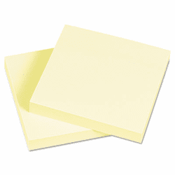 AVE22645 Perforated Sticky Notes, 3 x 3, 90 Sheets, Pastel Yellow, 5/Pack By AVERY-DENNISON
