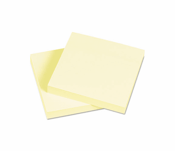 AVE22645 Perforated Sticky Notes, 3 x 3, 90 Sheets, Pastel Yellow, 5/Pack By AVERY-DENNISON