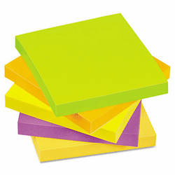 AVE22648 Perforated Sticky Notes, 3 x 3, 90 Sheets, Citrus, 12/Pack By AVERY-DENNISON