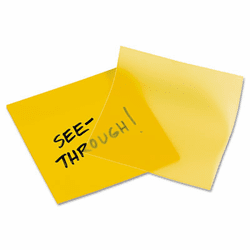AVE22691 See-Through Sticky Notes, 3 x 3, 50 Sheets, Orange, 5/Pack By AVERY-DENNISON