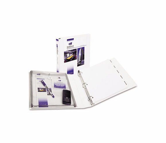 AVE23002 Protect & Store View Binder w/EZ-Turn Ring, 11 x 8-1/2, 2" Capacity, White By AVERY-DENNISON
