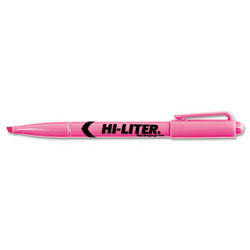 AVE23592 Pen Style Highlighter, Chisel Tip, Fluorescent Pink Ink, 12/Pk By AVERY-DENNISON