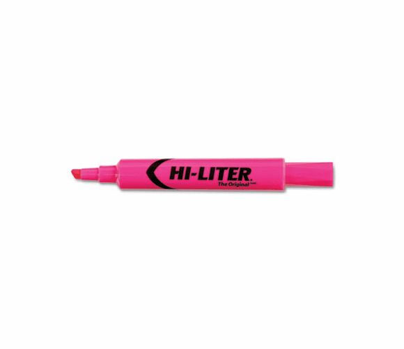 AVE24010 Desk Style Highlighter, Chisel Tip, Fluorescent Pink Ink, 12/Pk By AVERY-DENNISON