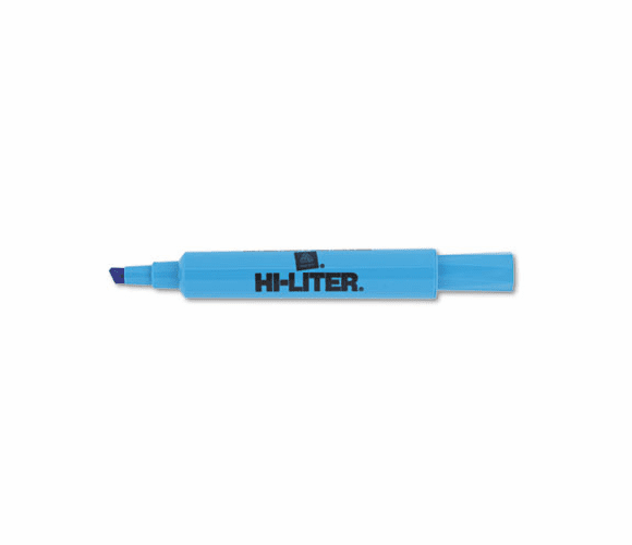 AVE24016 Desk Style Highlighter, Chisel Tip, Fluorescent Blue Ink, 12/Pk By AVERY-DENNISON