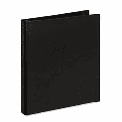 AVE27050 Durable EZ-Turn Ring Reference Binder, 11 x 8-1/2, 1/2" Capacity, Black By AVERY-DENNISON