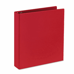 AVE27202 Durable EZ-Turn Ring Reference Binder, 11 x 8-1/2, 1-1/2" Capacity, Red By AVERY-DENNISON