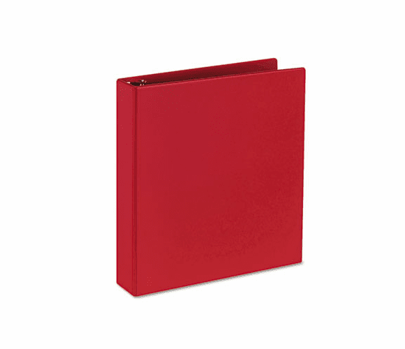 AVE27202 Durable EZ-Turn Ring Reference Binder, 11 x 8-1/2, 1-1/2" Capacity, Red By AVERY-DENNISON