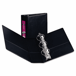 AVE27275 Durable EZ-Turn Ring Reference Binder, 8-1/2 x 5-1/2, 2" Capacity, Black By AVERY-DENNISON