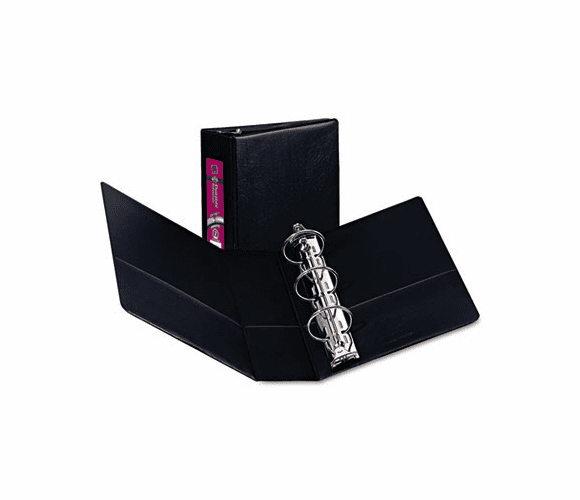 AVE27275 Durable EZ-Turn Ring Reference Binder, 8-1/2 x 5-1/2, 2" Capacity, Black By AVERY-DENNISON
