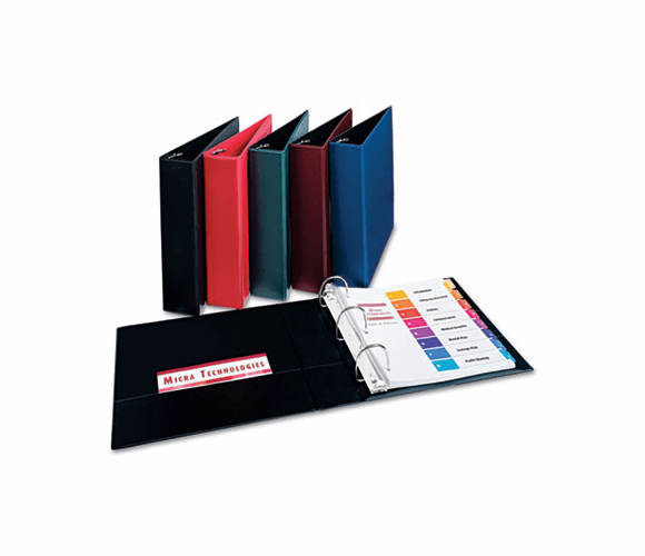 AVE27550 Durable EZ-Turn Ring Reference Binder, 11 x 8-1/2, 2" Capacity, Black By AVERY-DENNISON