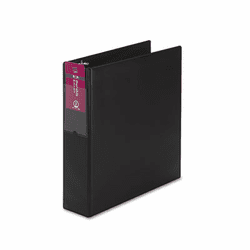 AVE27556 Durable EZ-Turn Ring Binder With Label Holder, 11 x 8-1/2, 2" Capacity, Black By AVERY-DENNISON