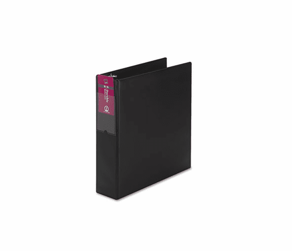 AVE27556 Durable EZ-Turn Ring Binder With Label Holder, 11 x 8-1/2, 2" Capacity, Black By AVERY-DENNISON