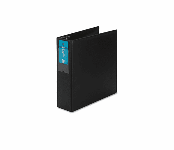 AVE27654 Durable EZ-Turn Ring Binder With Label Holder, 11 x 8 1/2, 3" Capacity, Black By AVERY-DENNISON