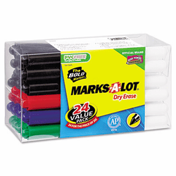 AVE29860 Pen Style Dry Erase Markers, Fine, Assorted, 24/Set By AVERY-DENNISON