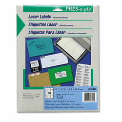 AVE30610 Pres-A-Ply Laser Address Labels, 1 x 2-5/8, White, 750/Pack By AVERY-DENNISON