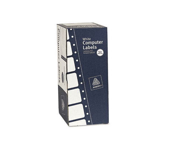 AVE4022 Dot Matrix Printer Address Labels, 1 Across, 1-15/16 x 4, White, 5000/Box By AVERY-DENNISON