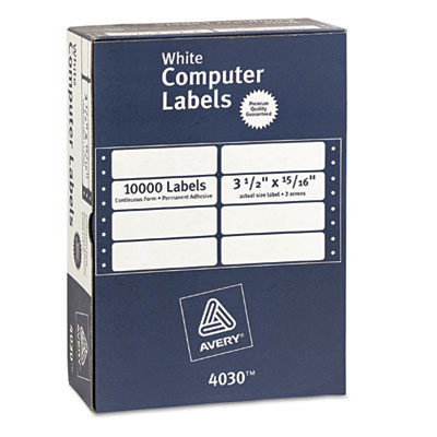AVE4030 Dot Matrix Printer Address Labels, 2 Across, 15