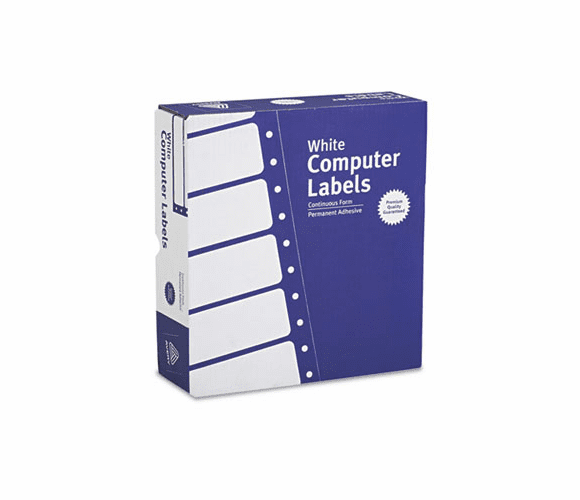 AVE4031 Dot Matrix Printer Address Labels, 3 Across, 15/16 x 3-1/2, White, 15000/Box By AVERY-DENNISON