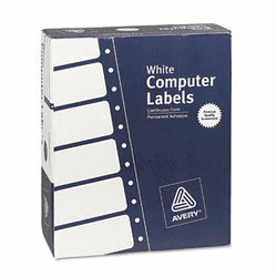 AVE4033 Dot Matrix Printer Address Labels, 3 Across, 1-7/16 x 4, White, 15000/Box By AVERY-DENNISON