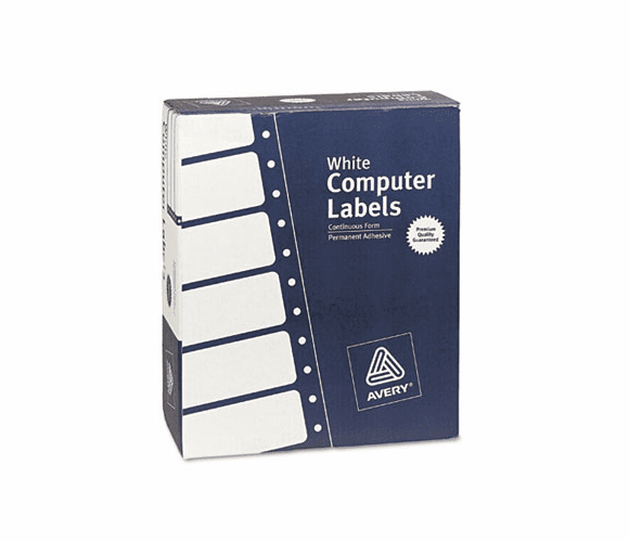 AVE4033 Dot Matrix Printer Address Labels, 3 Across, 1-7/16 x 4, White, 15000/Box By AVERY-DENNISON