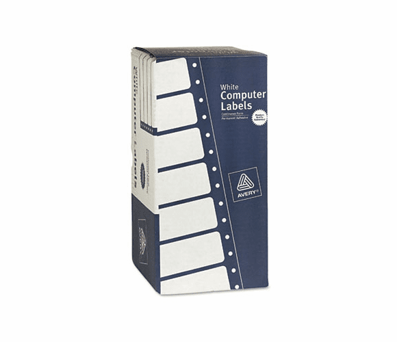AVE4076 Dot Matrix Printer Shipping Labels, 1 Across, 2-15/16 x 5, White, 3000/Box By AVERY-DENNISON