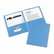 AVE47986 Two-Pocket Portfolio, Embossed Paper, 30-Sheet Capacity, Light Blue, 25/Box By AVERY-DENNISON