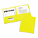 AVE47992 Two-Pocket Embossed Paper Portfolio, 30-Sheet Capacity, Yellow, 25/Box By AVERY-DENNISON