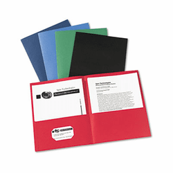 AVE47993 Two-Pocket Portfolio, Embossed Paper, 30-Sheet Capacity, Assorted Colors, 25/BX By AVERY-DENNISON
