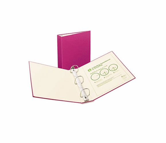 AVE50015 Recyclable Ring Binder With Slant Rings, 3" Capacity, Red By AVERY-DENNISON