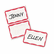 AVE5143 Print/Write Self-Adhesive Name Badges, 2-11/32 x 3-3/8, Red, 100/Pack By AVERY-DENNISON
