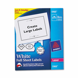 AVE5165 Shipping Labels with TrueBlock Technology, 8-1/2 x 11, White, 100/Box By AVERY-DENNISON