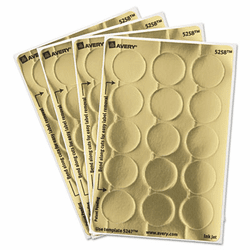 AVE5258 Gold & Silver Seals, 1" Diameter, Gold, 480/Pack By AVERY-DENNISON