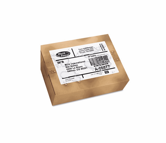 AVE5526 White Weatherproof Laser Shipping Labels, 5-1/2