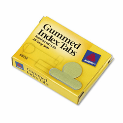 AVE59112 Gummed Index Tabs, 1/2 in, Gray, 25/Pack By AVERY-DENNISON