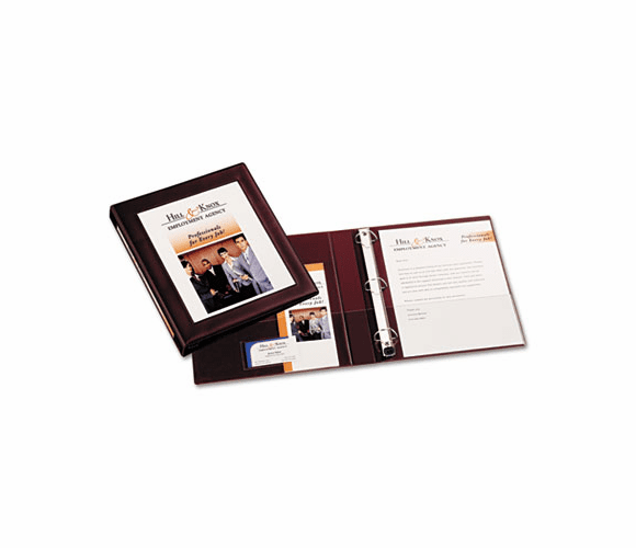 AVE68029 Framed View Binder With One Touch Locking EZD Rings, 1" Capacity, Maroon By AVERY-DENNISON