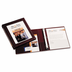 AVE68029 Framed View Binder With One Touch Locking EZD Rings, 1" Capacity, Maroon By AVERY-DENNISON
