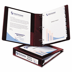 AVE68035 Framed View Binder With One Touch Locking EZD Rings, 2" Capacity, Maroon By AVERY-DENNISON