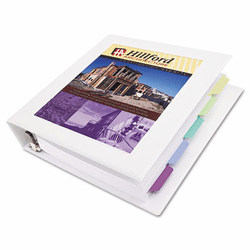 AVE68036 Framed View Binder With One Touch Locking EZD Rings, 2" Capacity, White By AVERY-DENNISON