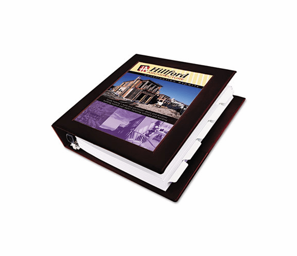 AVE68040 Framed View Binder With One Touch Locking EZD Rings, 3" Capacity, Maroon By AVERY-DENNISON