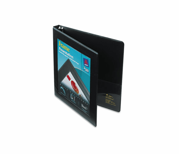 AVE68050 Framed View Binder With Slant Rings, 1/2" Capacity, Black By AVERY-DENNISON
