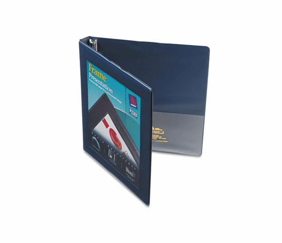 AVE68051 Framed View Binder With Slant Rings, 1/2" Capacity, Navy Blue By AVERY-DENNISON