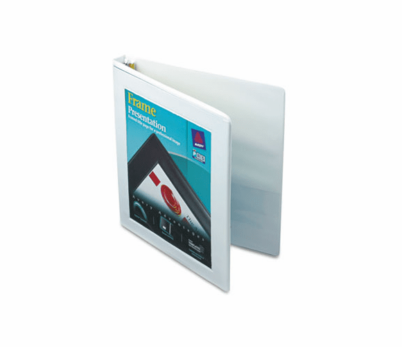 AVE68052 Framed View Binder With Slant Rings, 1/2" Capacity, White By AVERY-DENNISON